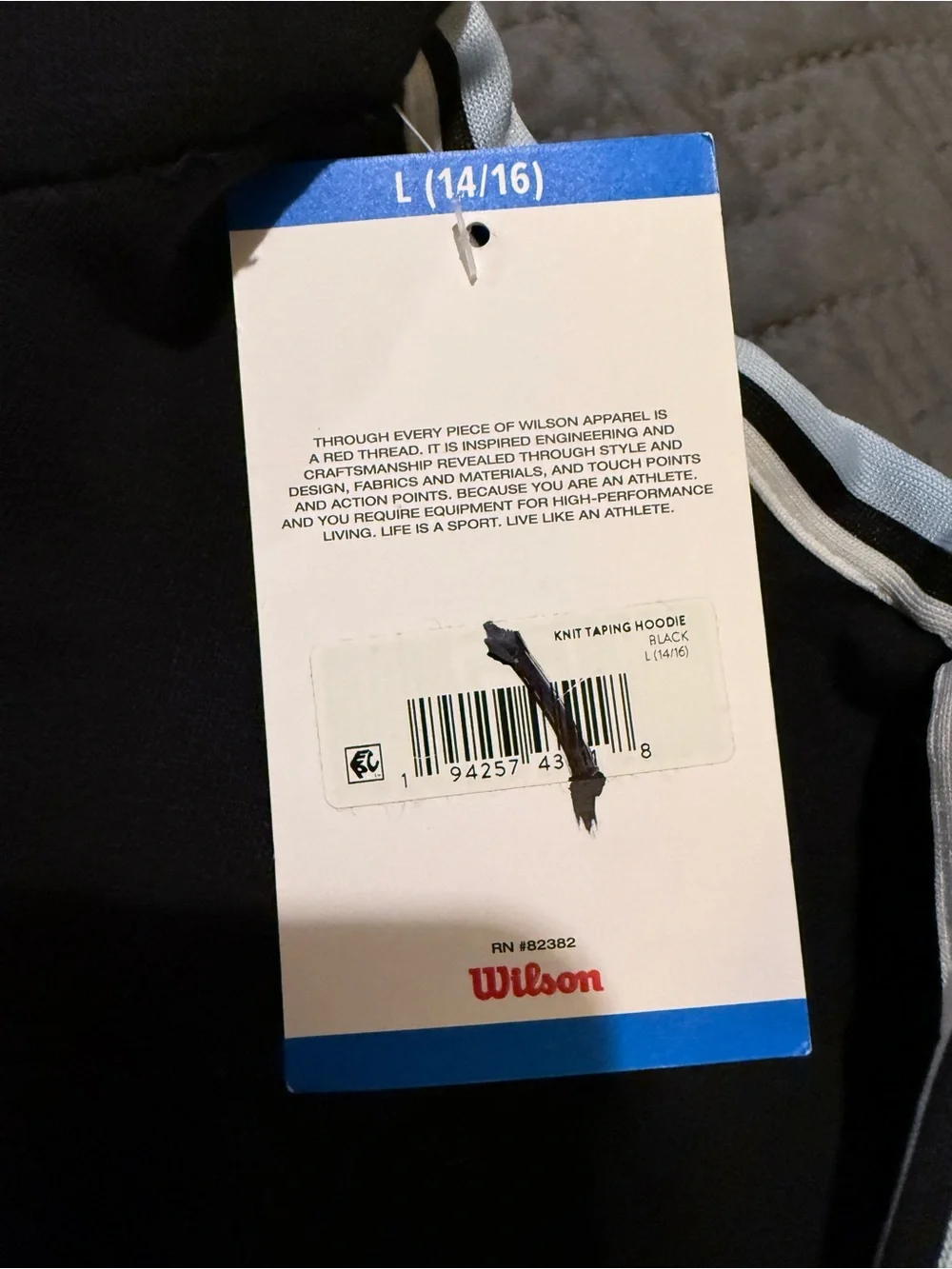 Wilson Knit Taping Hoodie Size L (14/16)